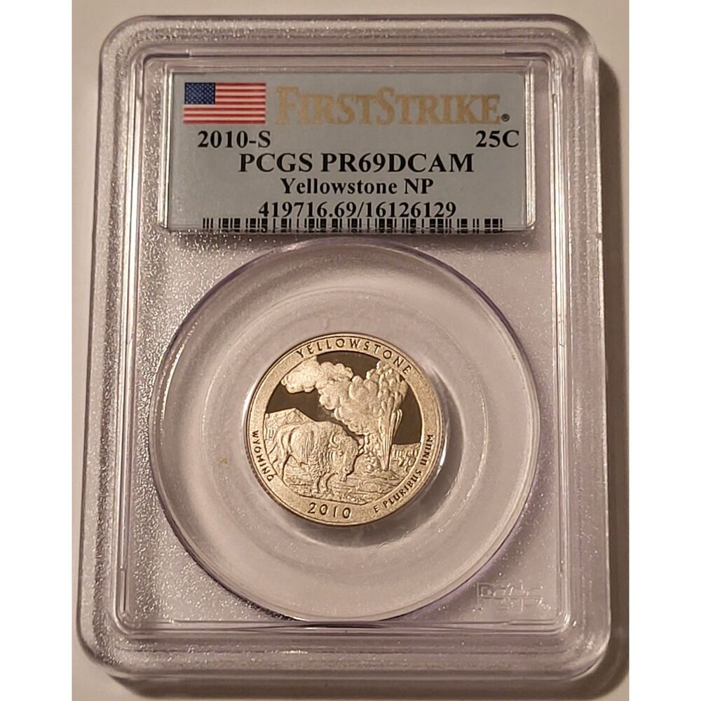2010 S Clad Yellowstone NP Quarter Proof PR69 DCAM PCGS First Strike